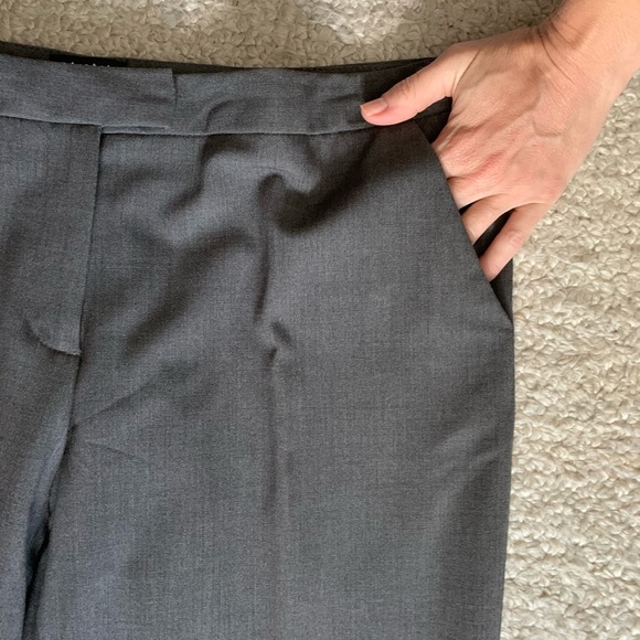 Ellen Tracy Stretch Straight Leg Trousers ~ Size 8 ~ Charcoal ~ Classic Workwear - Picture 10 of 14